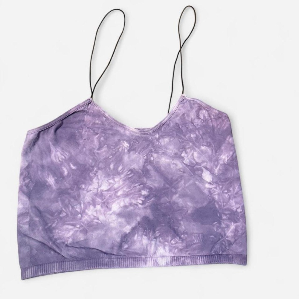 Free People purple tie-dye crop top Size M\L